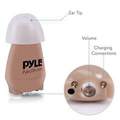 Pyle Digital Hearing Assistance Aid Amplifier, Rechargeable Battery & ITC Fit