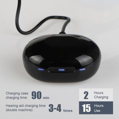 Hearing Aids Amplifier ITE Hearing Assist Rechargeable One Pairs for Elderly