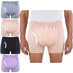 US Mens Underpants Washable Patients Cotton Underwear Wet Look Incontinence Need