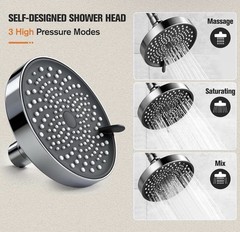 Tandem Shower System for Couples, Dual Shower Head Adjustable Height & 180°