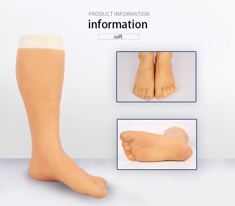 Skin Artificial Silicone Prosthesis Foot Sleeve Leg Cover Scars Highly Simulated