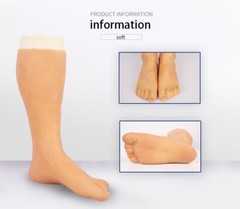 Skin Artificial Silicone Prosthesis Foot Sleeve Leg Cover Scars Highly Simulated