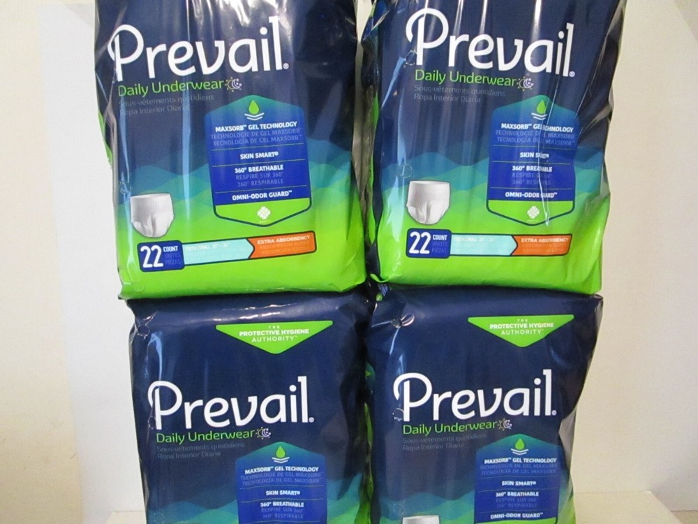 Prevail Daily Underwear Youth/Small 20″- 34″ PV-511 88 total (4 Pkgs of 22Count)