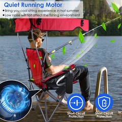 Automatic Water Cooling Seat Soft Comfortable Cushion Adjustable 3 Speeds Fan US