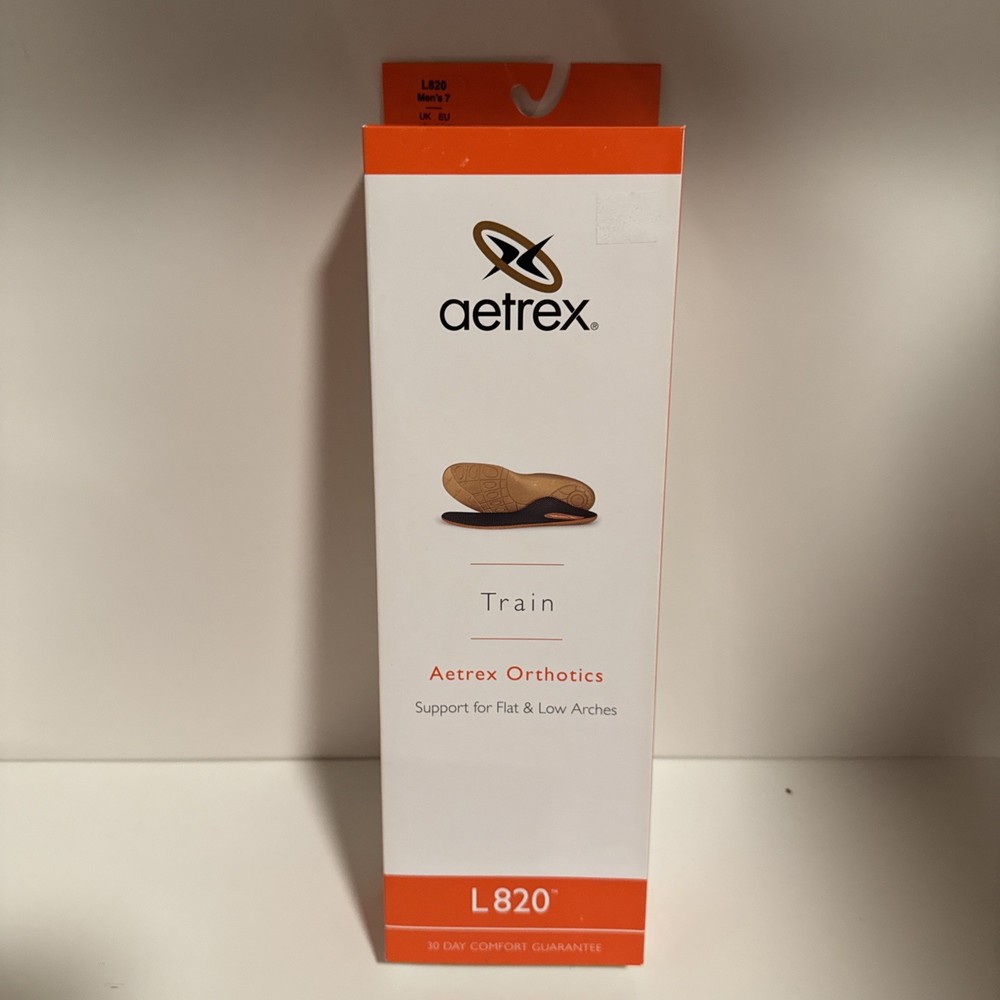 NEW Aetrex L820 Train Orthotics Men’s size 7 – Support For Flat and Low Arches