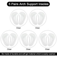Dr.Foot Plantar Fasciitis Arch 5 Pair (Pack of 1), Transparent 5 Pairs
