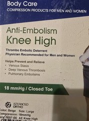 Advanced Ortho Unisex Body Care Anti-Embolism Knee High (Beige) Large 18mmHg