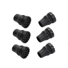 6 Pack Rubber Cane Tips Replacement – Non-Slip, Assorted Sizes 3/4“ 5/8“ 7/8“
