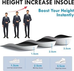 Height Increase Insoles Men Women Invisible Heel Lift Taller Shoe Inserts 1 Pair