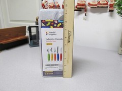 Special Supplies Adaptive Utensils 5 Pcs. Colorful Stainless Steel Spoon Fork