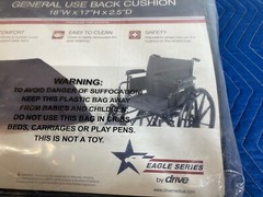 Drive Eagle Series General Use Foam Wheelchair Seat Cushion 18’W x17″H X2.5″W