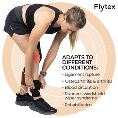 FLYTEX – Knee Compression Sleeves – Pain & Injury Relief for Knees – L, Black