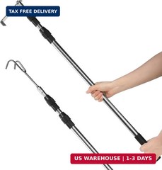 Truck Cargo Grabber Reach Retriever Tool, 6.5 Feet Truck Telescoping Pull Pole w
