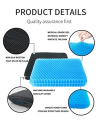 Honeycomb Gel Seat Cushion 2.5 cm Thick | Mesh Cooling, Orthopedic Support