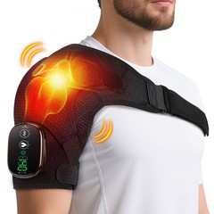 Electric Heated Shoulder Massager with Vibration Massage Brace Joint Pain Relief