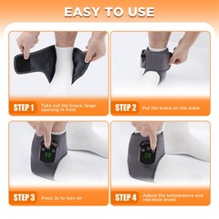 Electric Foot Ankle Massager Relieve Ankle Pain 5 Heat Levels, 3 Vibration Modes