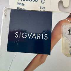 Sigvaris Casual Cotton Knee High Socks Women Size C White 15-20 mmHg Compression