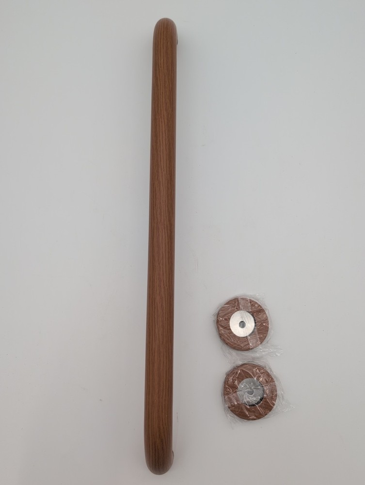 Wood Grain Color 23.5 In Shower Bathroom Balance Grab Bar Wall Mounted