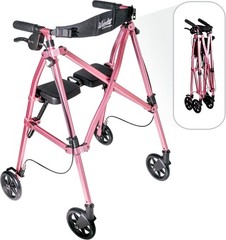 Space Saver Rollator, Lightweight Folding Rolling Walker with Seat for Senior…