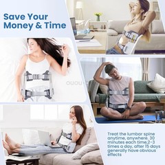 450N Force Lumbar Decompression Device Portable Home Back Stretcher Pain Relief