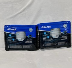 Attends Adult Incontinence Underwear Men L36”–52”Ultimate Absorbency 36 Ct Lot 2