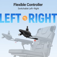 Used 12AH Lightweight Electric Wheelchair All Terrain Foldable Wheelchair