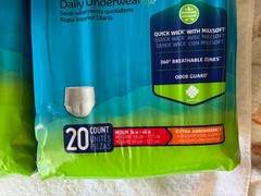 3 packs Prevail Per-Fit Incontinence Pants Overnight Extra Absorbency M 20ct