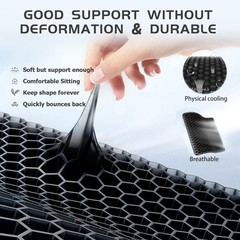 19×19″ Gel Seat Cushion, Extra Large Pressure Relief Chair Pad for Home Office C