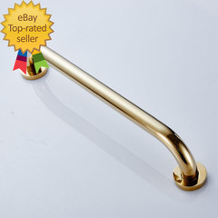 Brass Shower Grab Bar Gold Support Bar Bathroom Hand Safety Handrail for Elderly