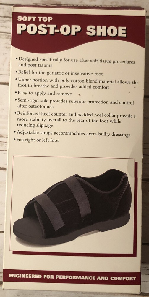 OTC Professional Orthopedic Post-Op Shoe Soft Top 2096/Medium New