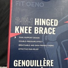 Fit Geno 3-in-1 Hinged Knee Brace Plus Size Dual Support Compression Unisex
