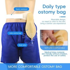 Bladder Lumbar Side Pocket Day/Night Set Latex Material Colostomy bags Reusable