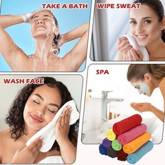 Newwiee 40 Pcs Wash Cloth Bulk Cotton Bath Hand Face Washcloths Soft Quick