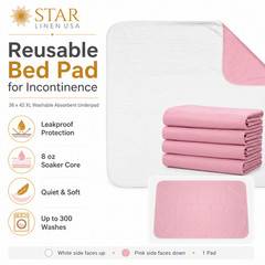 2pk 42 x 36 Bed Pad Washable Incontinence Reusable Underpad Absorbent Waterproof