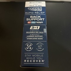 Copper Fit BACK SUPPORT Adjustable Compression+Lnmbar Support