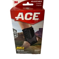 3M ACE Adjustable Deluxe Ankle Brace Left or Right Moderate Support New Sealed