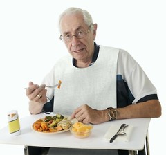 Absorbent Tissue Front Disposable Adult Bibs Fluid Resistant Poly 16″ X 33″