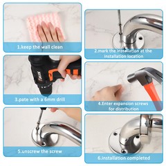 2 Pack Stainless Steel Shower Grab Bar Bathroom Safety Shower Handle for Elderly