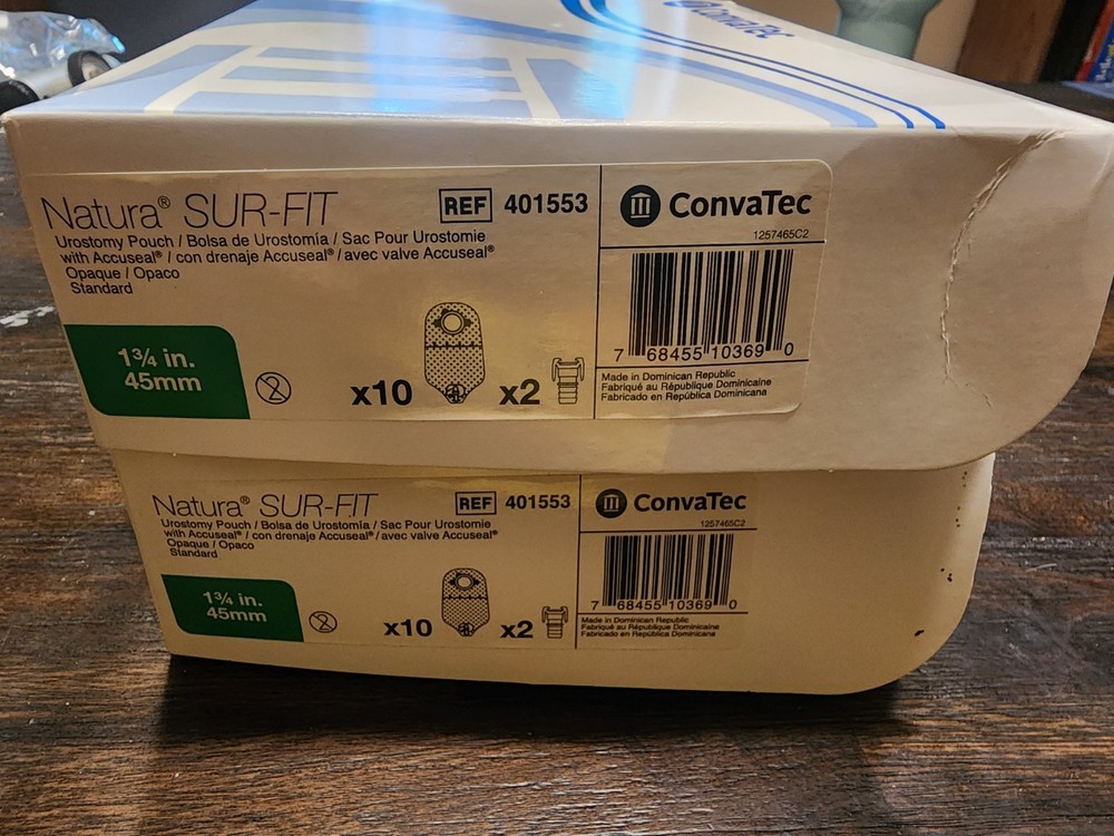 20 ConvaTec 401553 Natura Sur-Fit Urostomy Pouch 1-3/4″ 45mm Exp. 2027