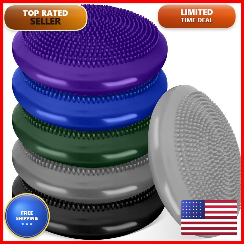 Amylove 6 Pcs 13 Inch Wiggle Seat Wobble Cushion Balance Disc Dark Color