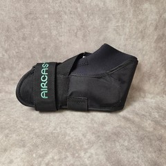 Aircast Ankle Support Brace Left Foot Black Adjustable Compression Strap Wrap