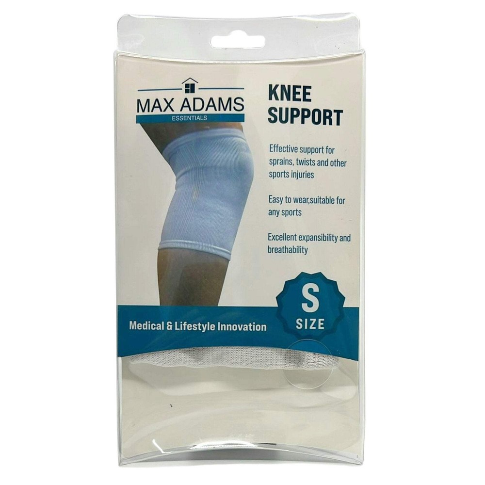 Max Adams Essentials White Stretchable Knee Support: 1 Pack