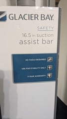 Glacier Bay White Safety 16.5 in Suction Assist Bar