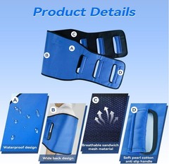 Transfer Belt for Patients with Handle Grips and Padded Supports for Elderly and