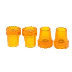4pcs Anti-skid Stable Shock Absorb End Crutch Cane 2mm