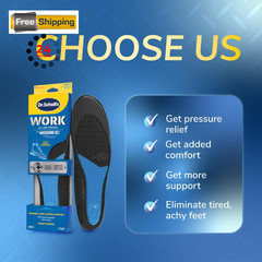 Dr. Scholl’s Work All-Day Superior Comfort Insoles 1 Pair (Pack of 2), Black