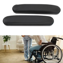 1 Pair Universal Wheelchair Arm Cushion alternative PU Leather Soft Sponge Water