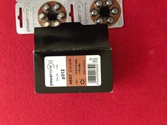 POWERONE P312 HEARING AID BATTERY 59 IN BOX ONE USED
