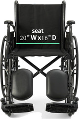 20-Inch Wheelchair Replacement Seat, Replacement Parts with Hardware, Nylon Seat