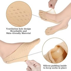 6 Pair Bunion Toe Alignment Relief Socks Orthopedic Compression Full Toe Sock No